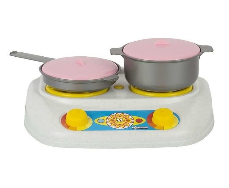 У528 Игра Детский кухонный набор"Плита газовая, кастрюля, сковорода"