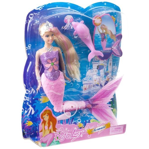 Кукла Defa Lucy Русалка с дельфином, PVC, арт. 8243