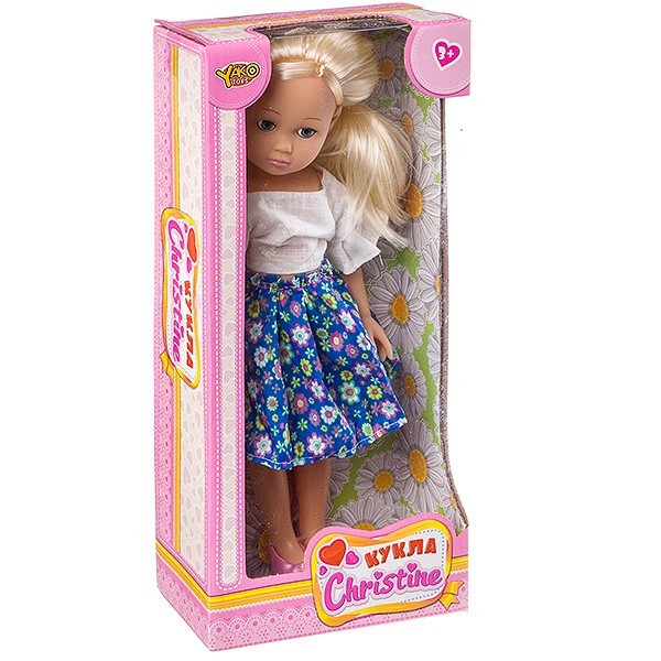 Кукла Cristine 35 см, ВОХ 39х17х9 см, арт.M7578-2.
